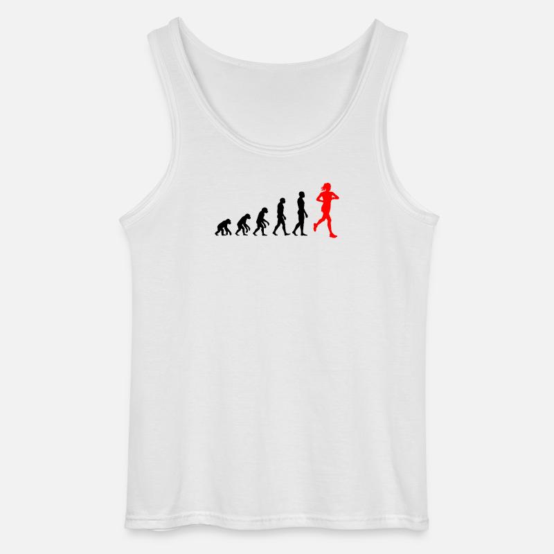 EVOLUTION RUNNERIN POWER! JOGGER RUNNER FIT - Gildan Men’s Tank Top - white