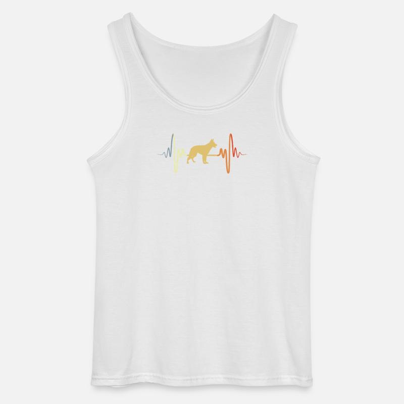 Deutscher Schäferhund Pulsschlag - Gildan Männer Tank Top - Weiß
