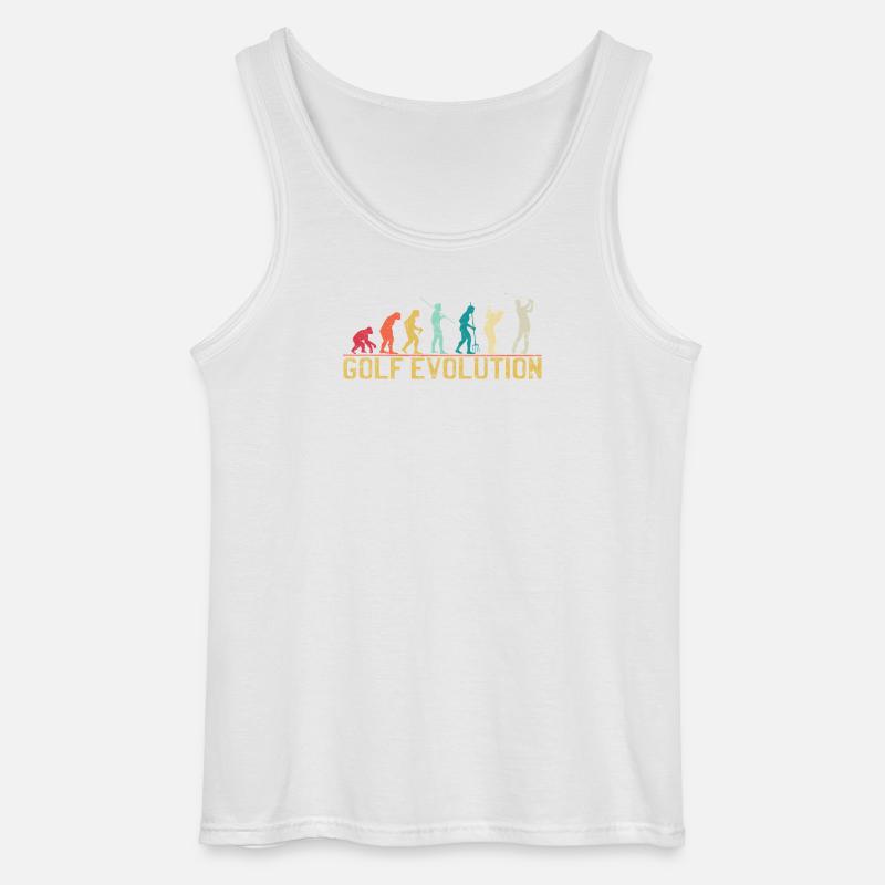 Golf Evolution Silhouette Design - Gildan Männer Tank Top - Weiß