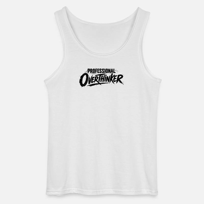PROFESSIONAL OVERTHINKER Grunge - Gildan Männer Tank Top - Weiß