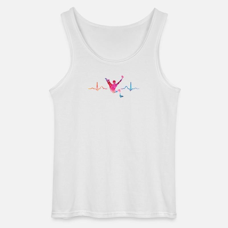 Boulderer Herzschlag Boulder Bouldern - Gildan Männer Tank Top - Weiß