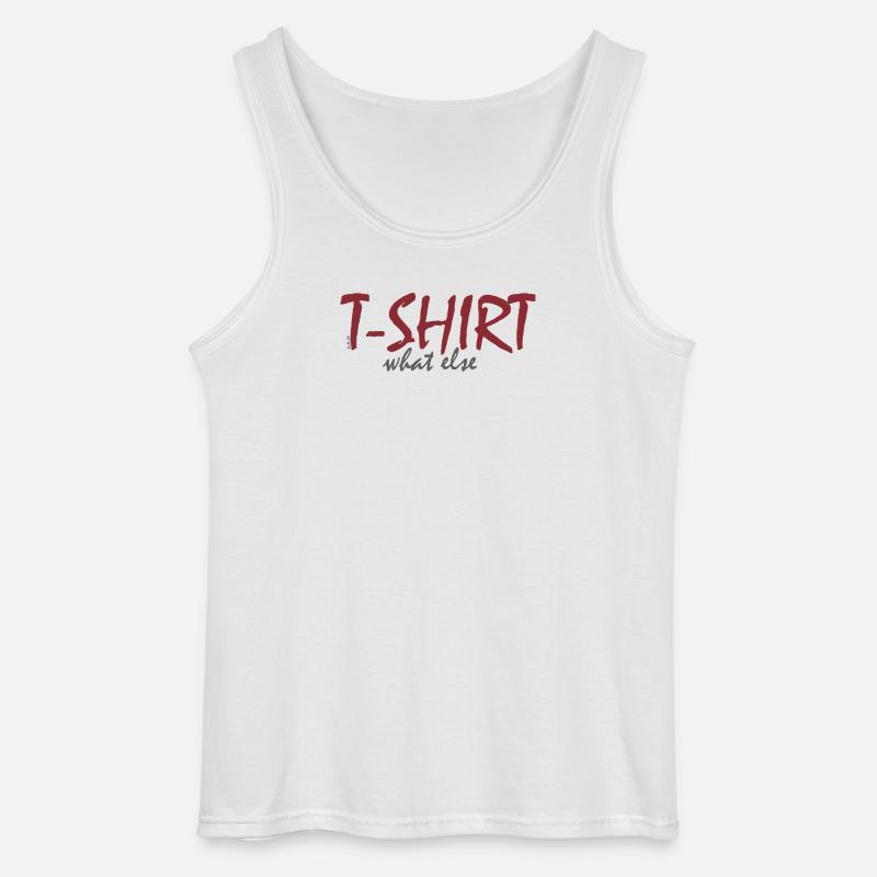 T‑Shirt What Else - Gildan Männer Tank Top - Weiß