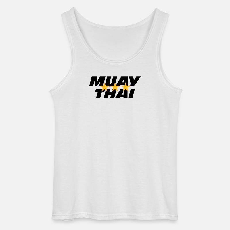Muay Thai - Gildan Männer Tank Top - Weiß