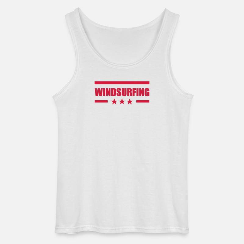 Windsurfen / Windsurfer / Windsurf / Windsurfing - Gildan Männer Tank Top - Weiß
