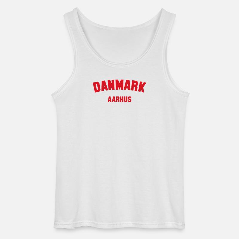 AARHUS Denmark Dänemark - Gildan Männer Tank Top - Weiß