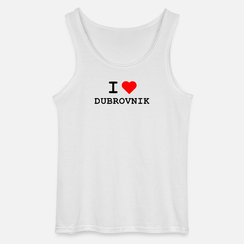 Amo Dubrovnik - Ich liebe Dubrovnik - Canotta da uomo Gildan - bianco