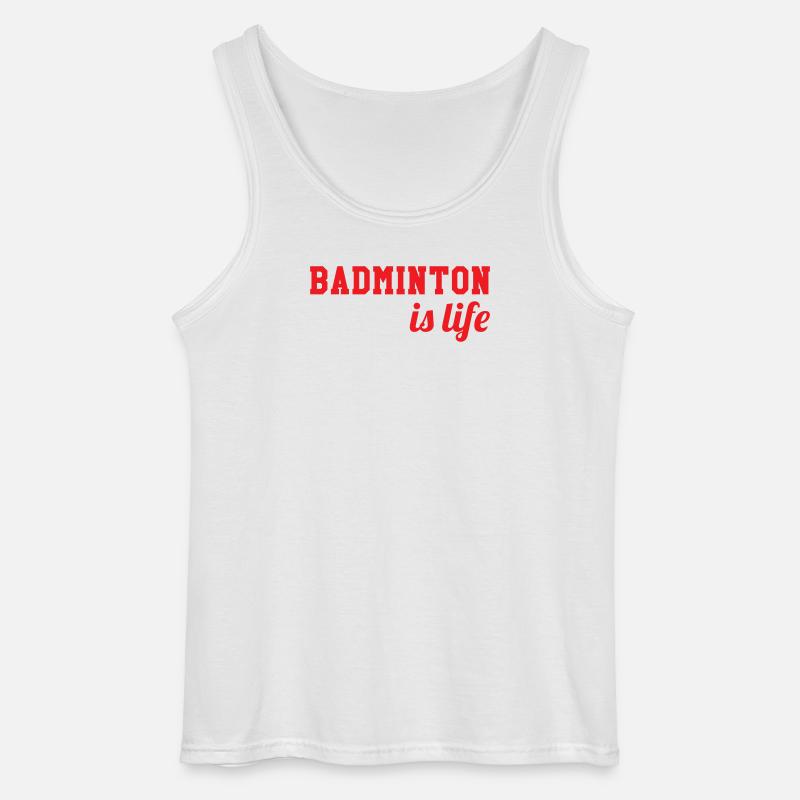 Badminton ist das Leben! - Gildan Männer Tank Top - Weiß