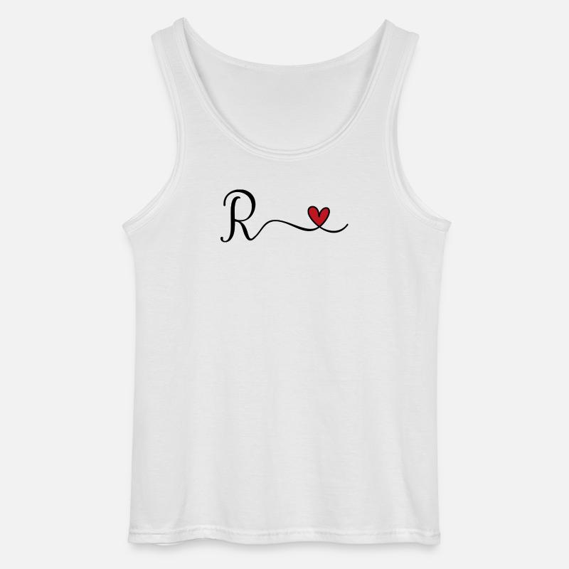 Buchstabe R Monogramm - Gildan Männer Tank Top - Weiß