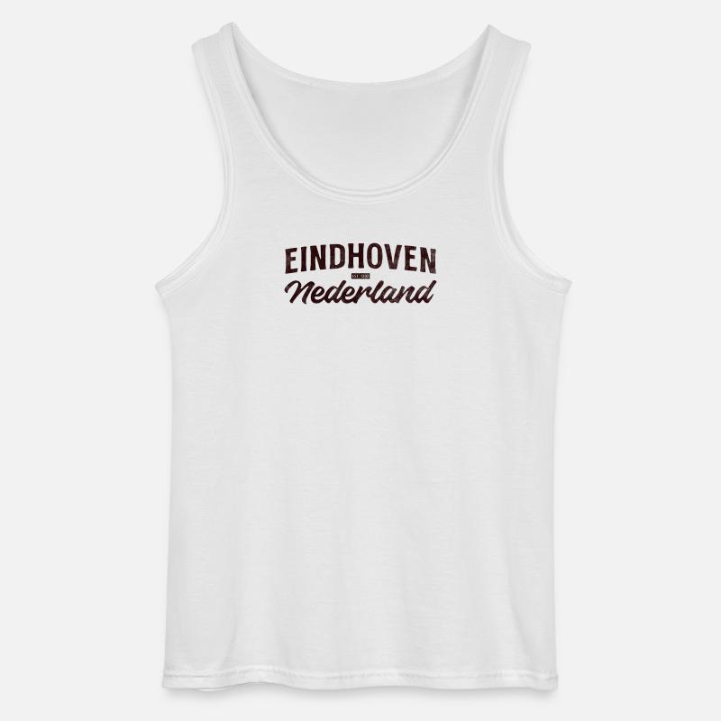 Eindhoven Nederland Script Logo - Gildan Männer Tank Top - Weiß
