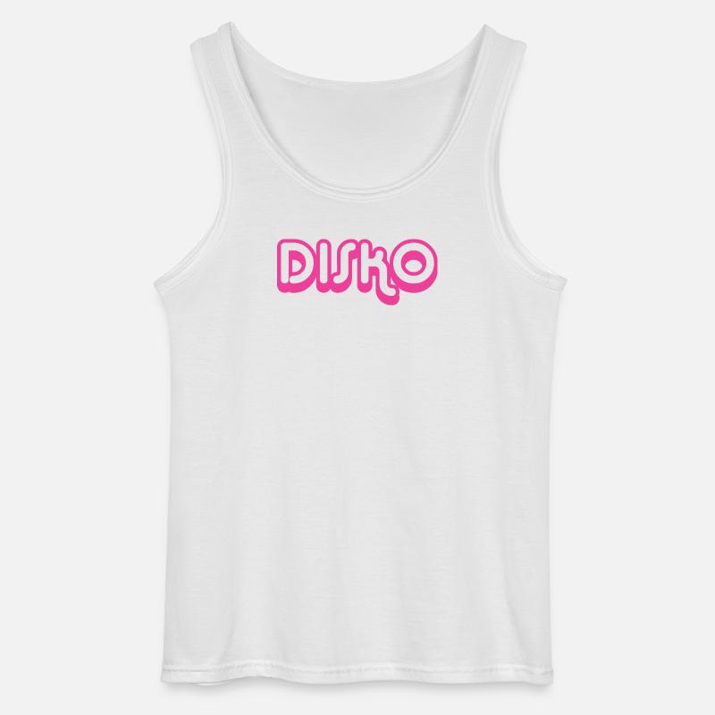 DISKO Nicki - Gildan Männer Tank Top - Weiß
