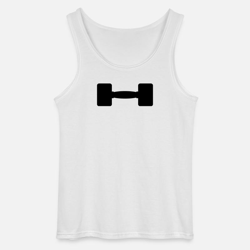 Hantel - Gildan Männer Tank Top - Weiß