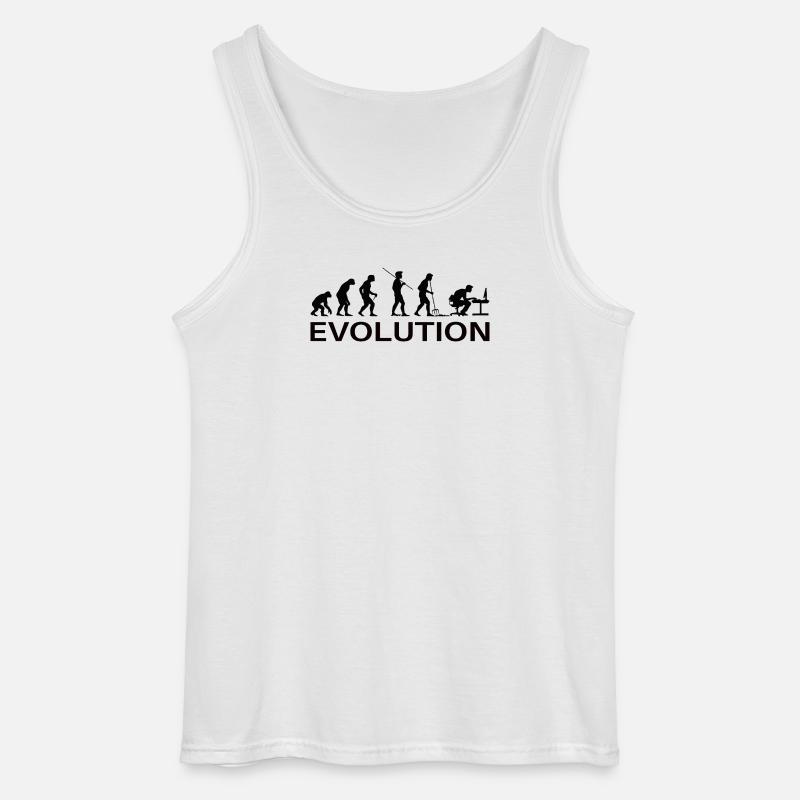 Evolution Gamer | Computer Freak Nerd PC - Gildan Männer Tank Top - Weiß