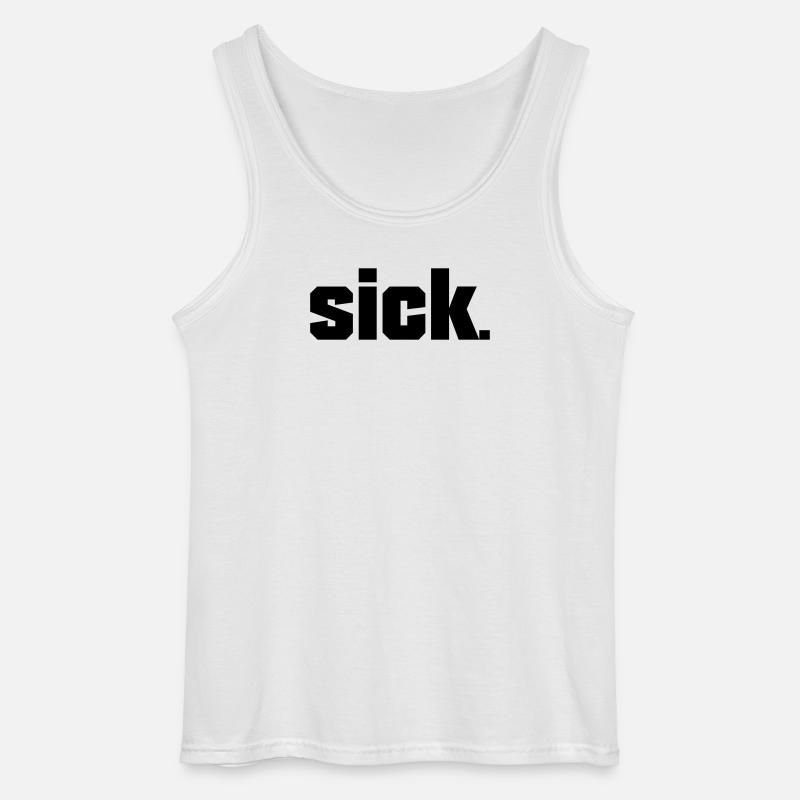 Sick Design - easy - Gildan Men’s Tank Top - white