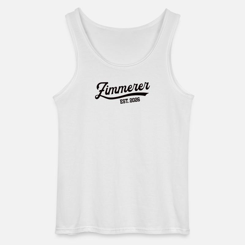 Carpenter 2026 Occupation Carpentry Apprentice Apprentice - Gildan Men’s Tank Top - white