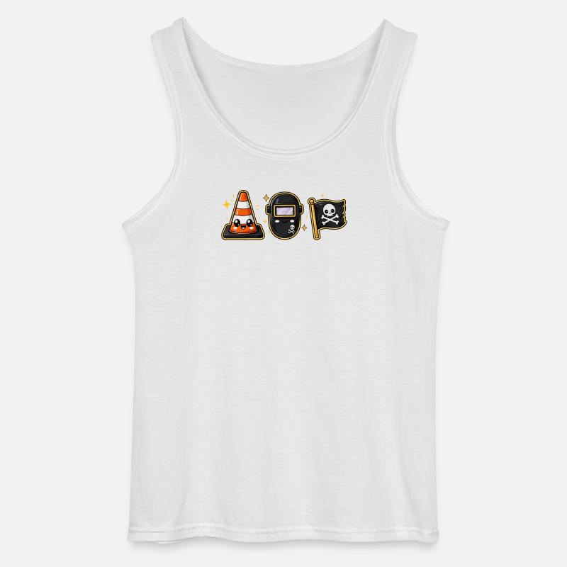 Construction site construction worker pirate - Gildan Men’s Tank Top - white