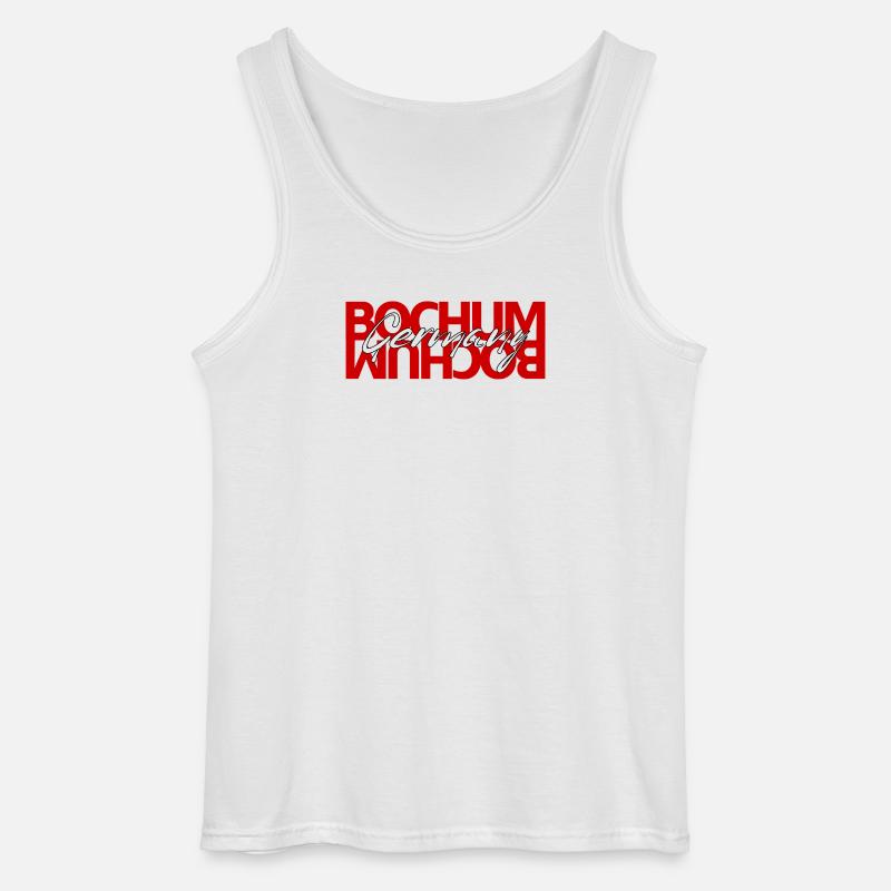 Bochum Germany Script Overlay - Gildan Männer Tank Top - Weiß
