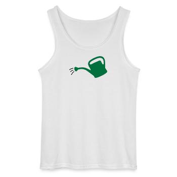 Giesskanne Klein, zweifarbig - Gildan Männer Tank Top - Weiß - Vorne - AI Model Male 185 dark (185cm)