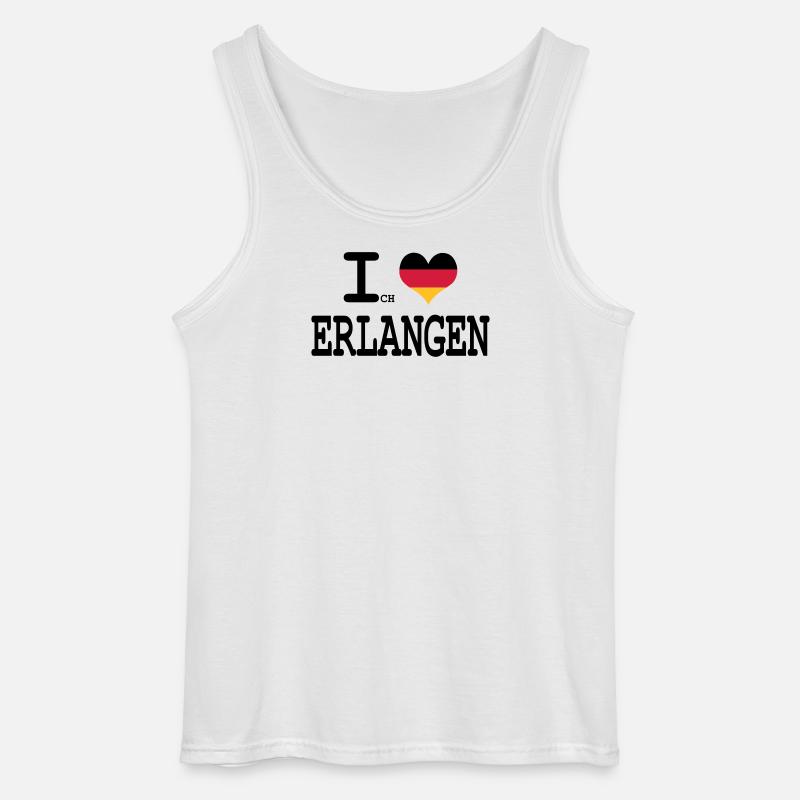 ich liebe erlangen - Gildan Männer Tank Top - Weiß