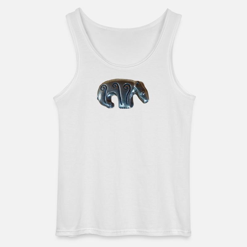 Kalevala Silberbär - Gildan Männer Tank Top - Weiß