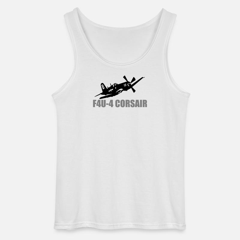 F4U 4 Corsair - Gildan tanktopp herr - vit