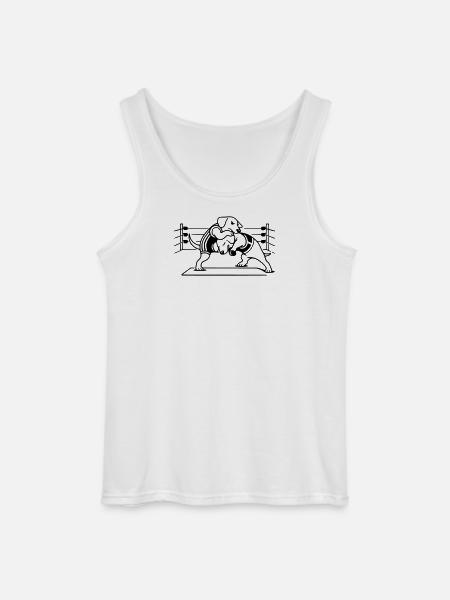 Chien de lutte - Débardeur Gildan Homme - blanc