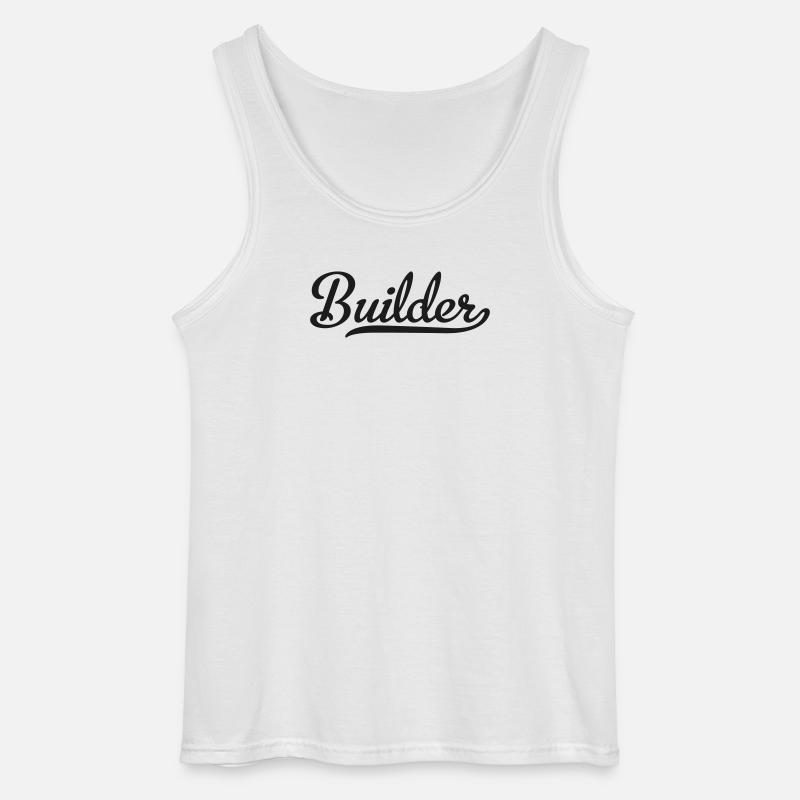 Builder - Gildan Men’s Tank Top - white