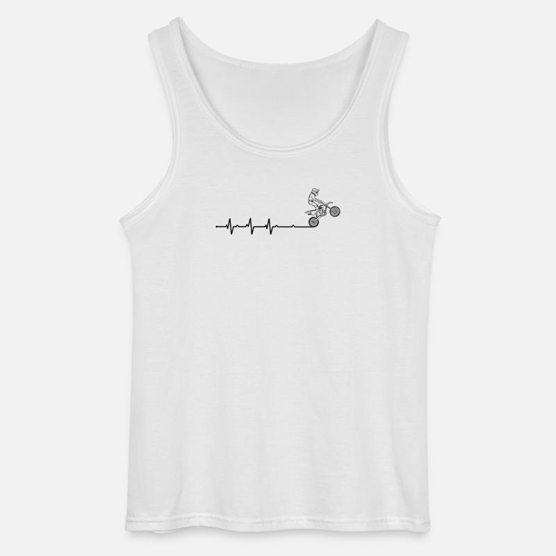 BMX Daredevil Silhouette - Gildan Männer Tank Top - Weiß