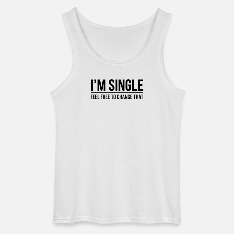 Single Sprüche Singles Lustiges Single Geschenk - Gildan Männer Tank Top - Weiß