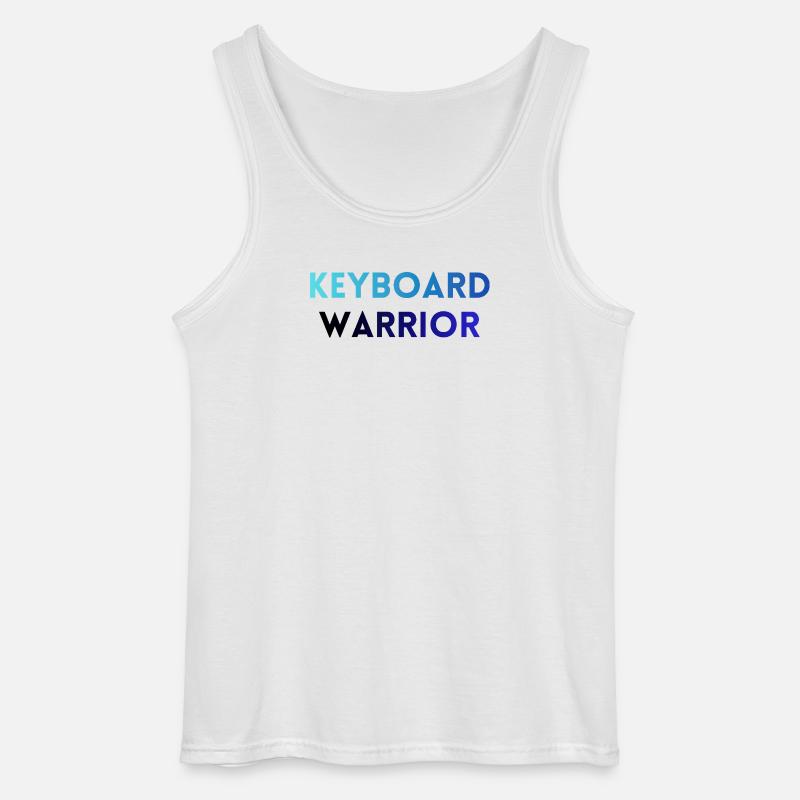 Gamer-/Programmierer-T-Shirt – Keyboard Warrior - Gildan Männer Tank Top - Weiß