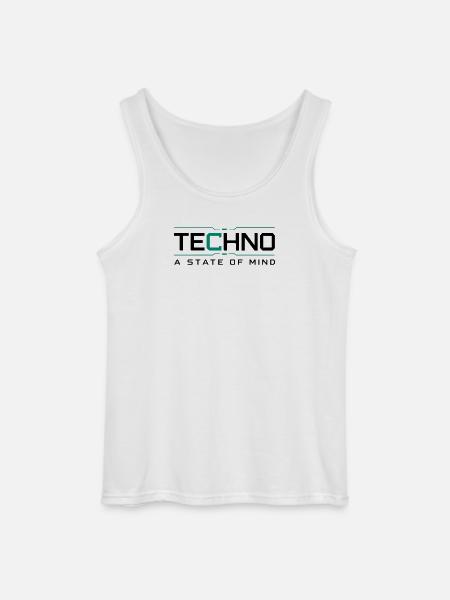 Techno - A State of Mind - Gildan Men’s Tank Top - white