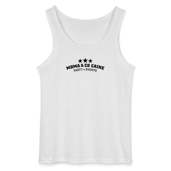 MDMA and Co Caine - Gildan Men’s Tank Top - white - Front - AI Model Male 185 dark (185cm)