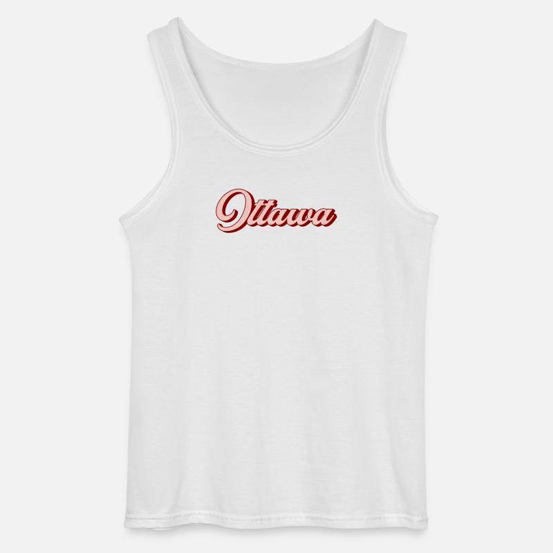 Ottawa Retro Script - Gildan Männer Tank Top - Weiß