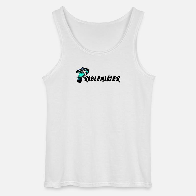Problem problemlöser text - Gildan Männer Tank Top - Weiß