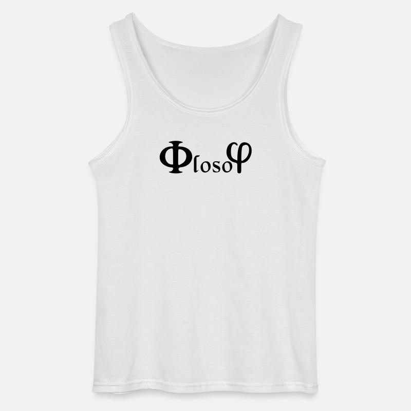 Philosophie / (phi) loso (phi) - Gildan Männer Tank Top - Weiß