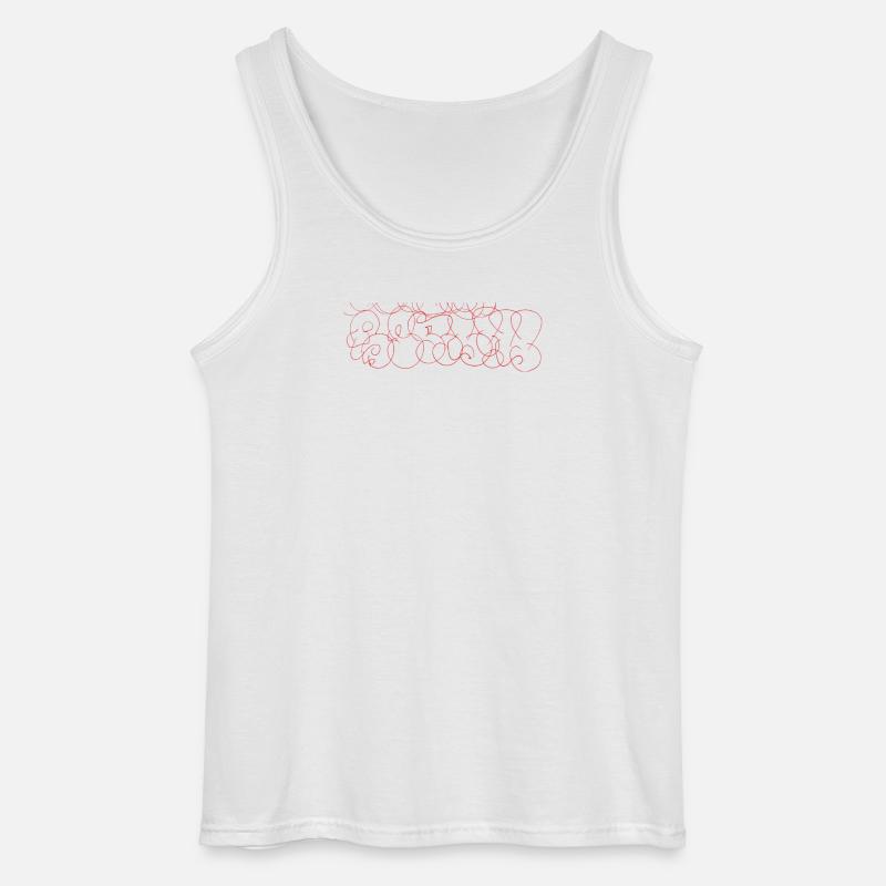 Abstrakte Scribble-Art Berlin Souvenir - Gildan Männer Tank Top - Weiß