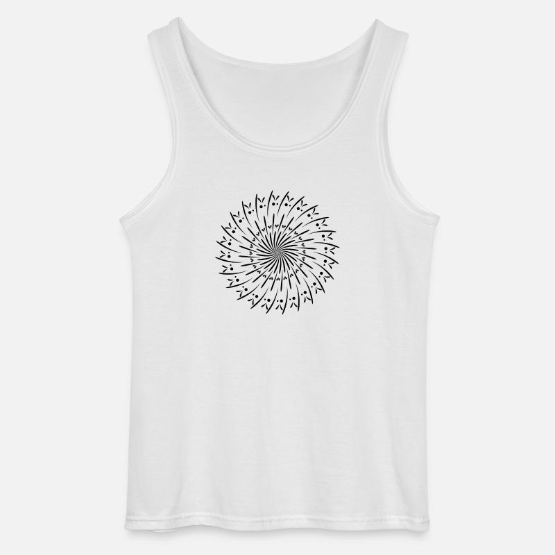 Drehende Kreis Muster Kreis Geschenkidee - Gildan Männer Tank Top - Weiß