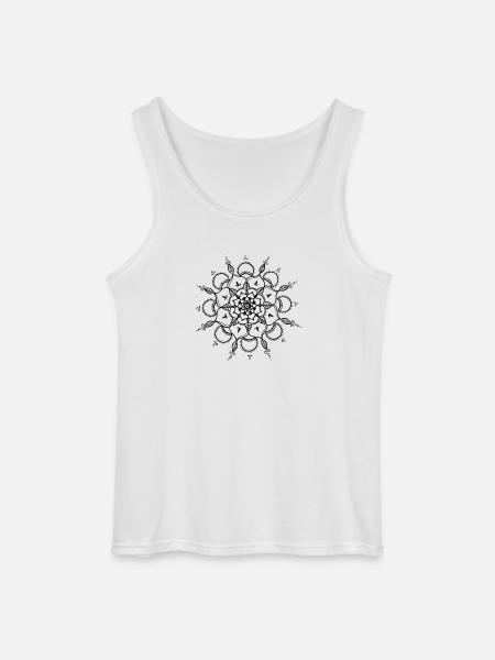 Black Mandala - Gildan Men’s Tank Top - white