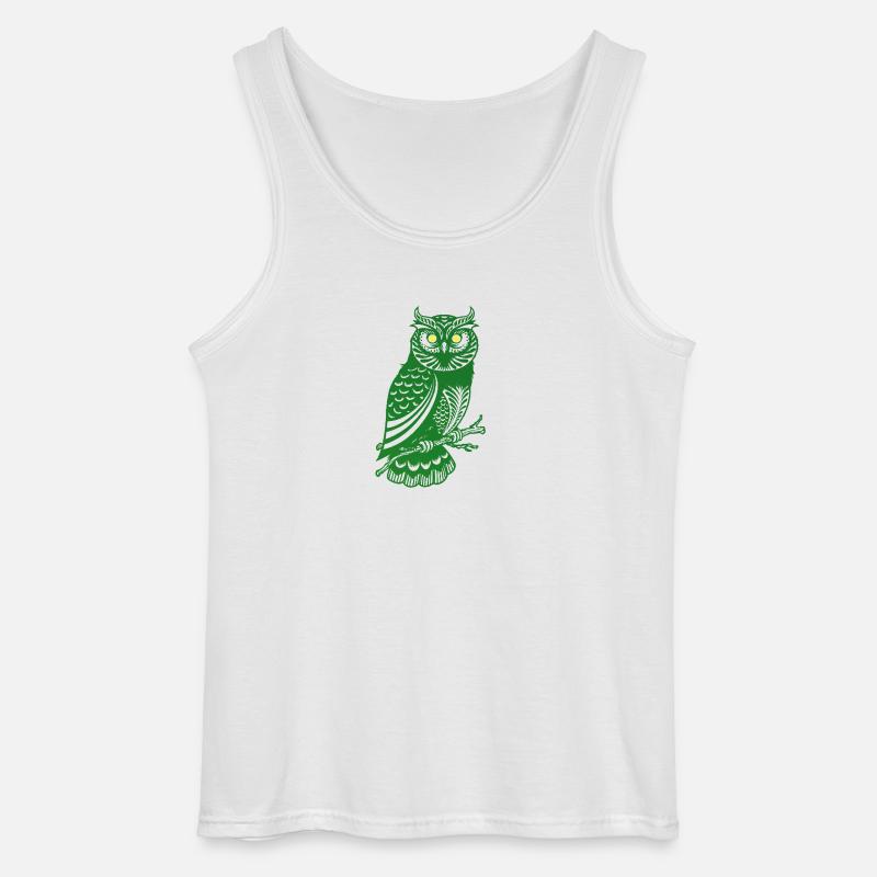 Waldeule - Gildan Männer Tank Top - Weiß