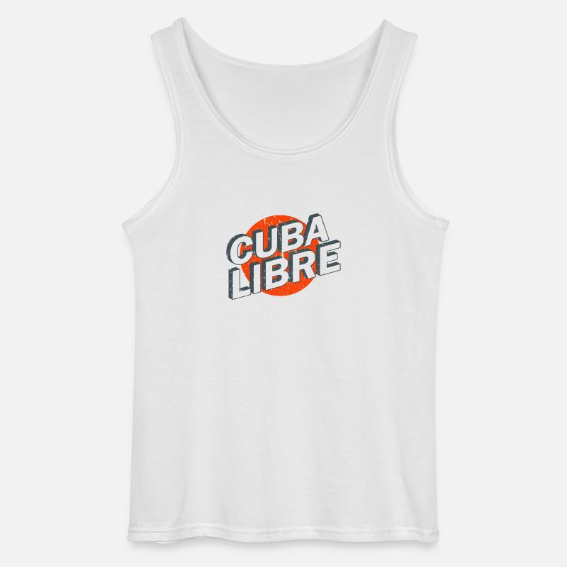 Cuba Libre Retro Poster - Gildan Men’s Tank Top - white