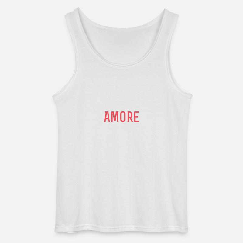 Amore Statement shirt - Gildan Männer Tank Top - Weiß
