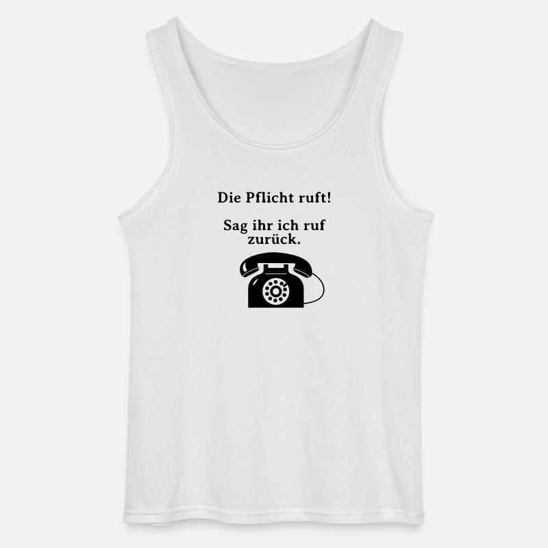 Die Pflicht ruft. - Gildan Männer Tank Top - Weiß