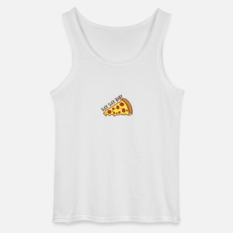 Pizza - Gildan Männer Tank Top - Weiß