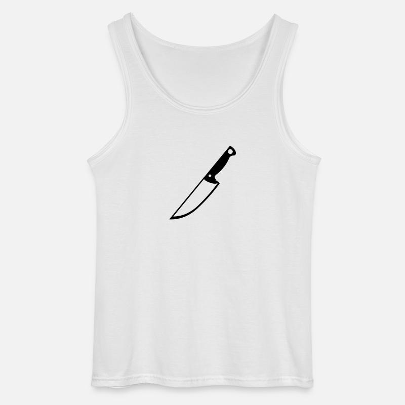Messerdesign - Gildan Männer Tank Top - Weiß