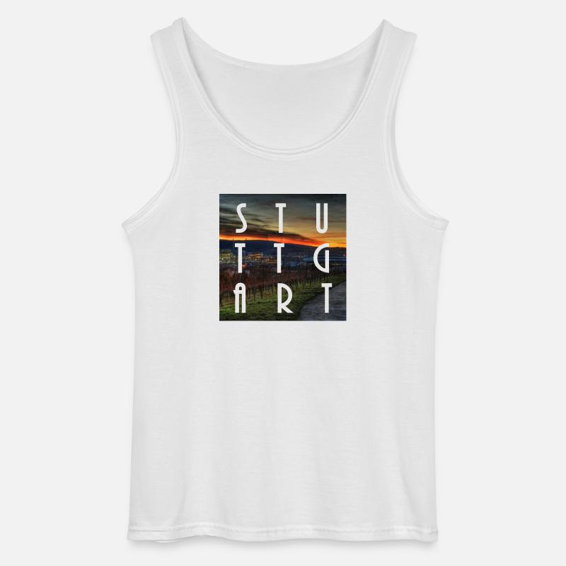 Stuttgart - Gildan Men’s Tank Top - white