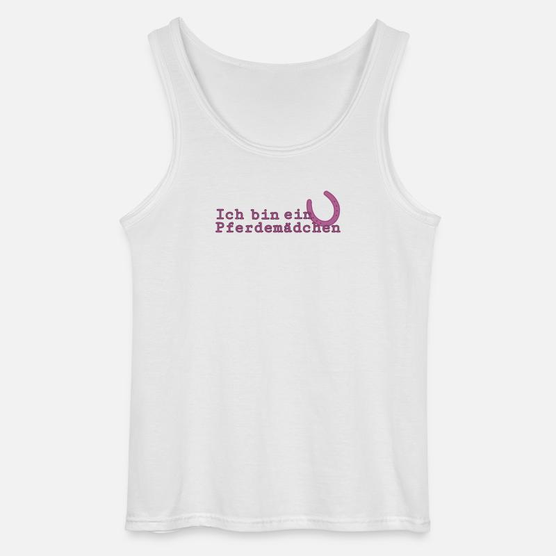 Ich bin ein Pferdemädchen - Gildan Männer Tank Top - Weiß