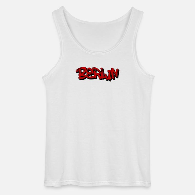 Berlin Graffiti Style - Gildan Männer Tank Top - Weiß