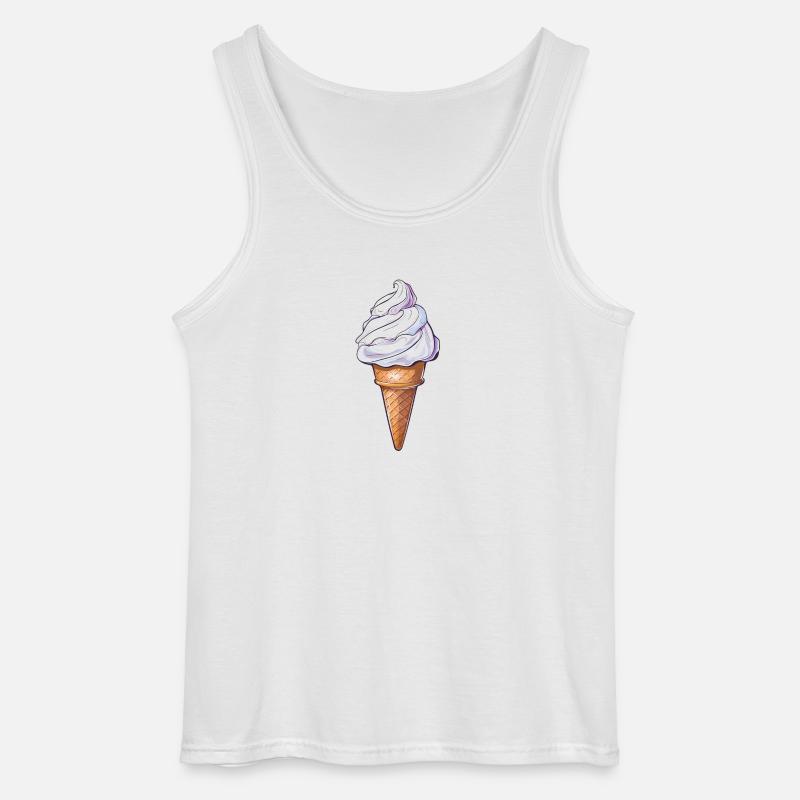 Sommersüße Eistüte Mit Sahnehäubchen - Gildan Männer Tank Top - Weiß