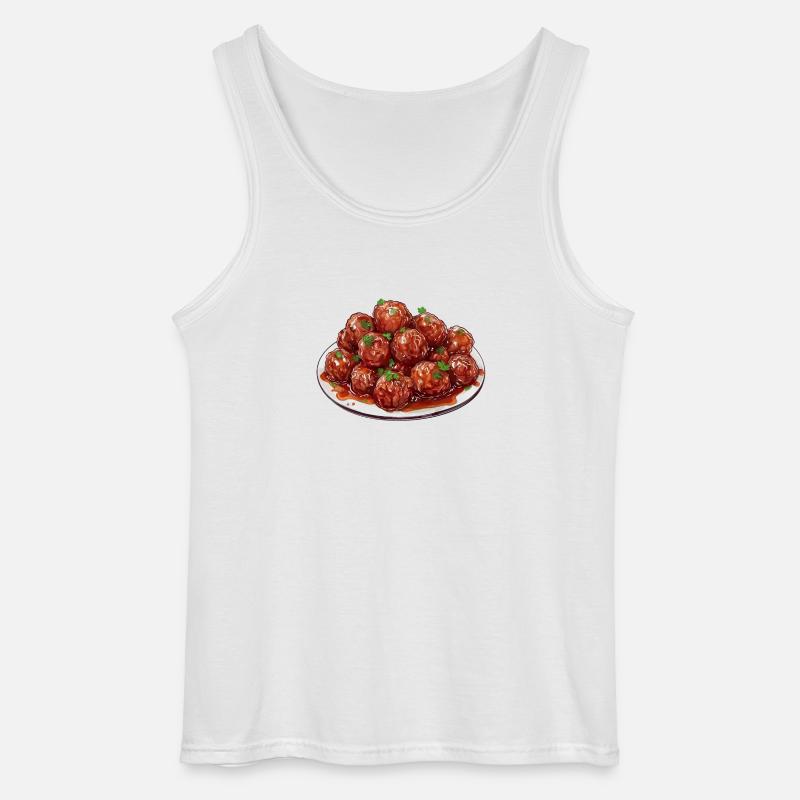 Saftige Fleischbällchen Mit Kräutern - Gildan Männer Tank Top - Weiß