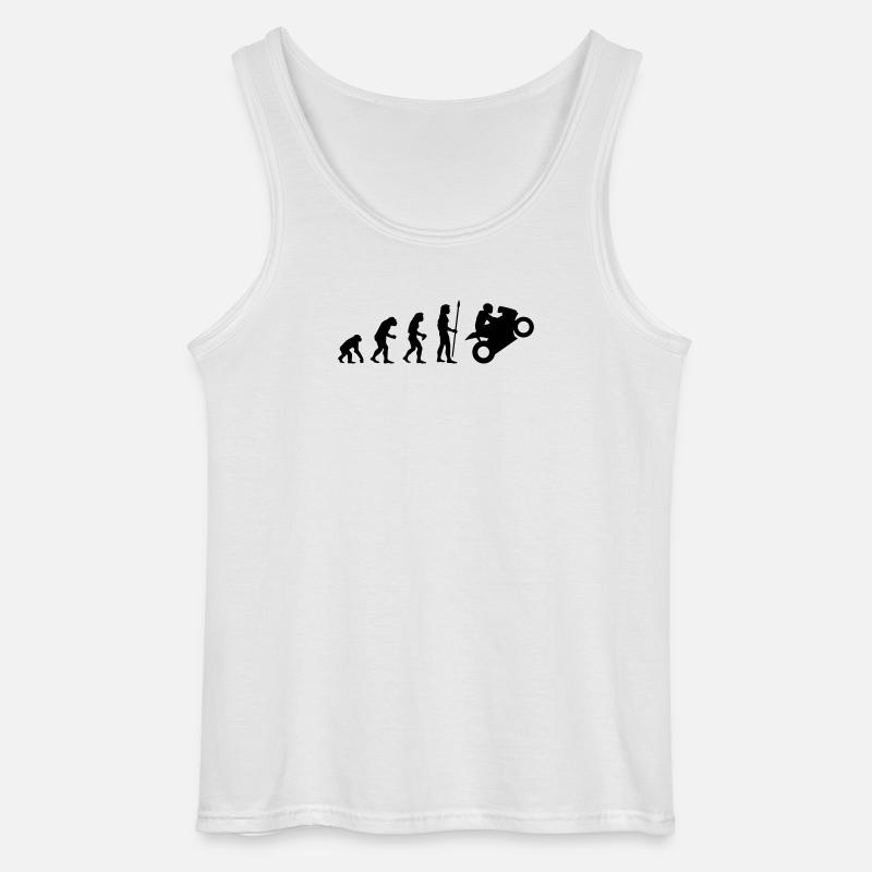evolution_biker - Gildan Men’s Tank Top - white