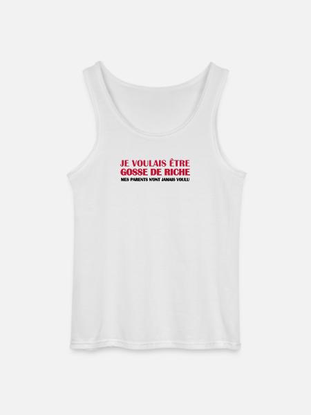 Gosse de riche - Débardeur Gildan Homme - blanc